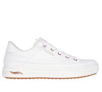 Skechers Women's Arch Fit Arcade - Meet Ya There Sneaker in White, Size 5 Wide | Textile, Vegan, Machine Washable