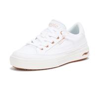 Skechers Women's Arch Fit Arcade-Meet Ya There Sneaker, White, 8 UK Wide