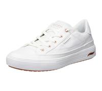 Skechers Women's Arch FIT Arcade Meet YA There Sneaker White Canvas R