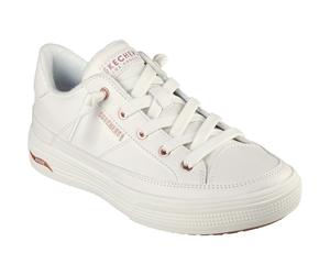 Skechers Womens Arch Fit Arcade on My Way 177189-Wht White Lace Up Shoes UK 8