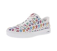 Skechers Women's Arch FIT Arcade Sing IT Out Trainers, White Canvas/Black Duraleather/Multi Rollin, 4 UK