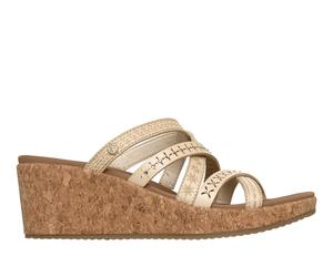 Skechers Women's Arch Fit Beverlee 2.0 - Tigger Posse 2.0 Wedge in Off White, Size 3 | Synthetic, Vegan