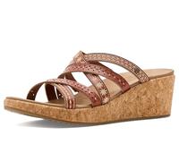 Skechers Women's Arch Fit Beverlee 2.0-Tigger Posse Wedge Sandal, Luggage, 8.5