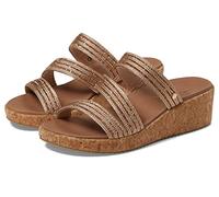 Skechers Arch Fit Beverlee RSGD Rose gold Womens Wedge Sandals 119548 in a Plain Textile in Size 3