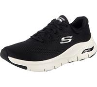 Skechers Women's Arch Fit Big Appeal Sneaker,Black Mesh / White Trim,6.5 UK