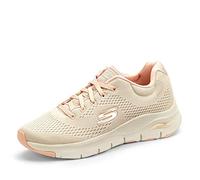Skechers Women's Arch Fit Big Appeal Sneaker,Natural Knit Mesh / Coral Trim,7 UK