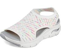 Skechers Women's Sandal – Arch Fit Catchy Wave – White Multi – Size 10 M