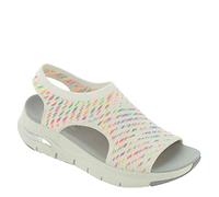 Skechers Women's, Arch Fit - Catchy Wave Sandal, White Multi, 5 UK