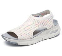Skechers Women's Arch FIT-Catchy Wave, White Multi, 9