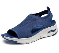 Skechers Women's Arch Fit-City Catch, Navy Knit, 2.5 UK