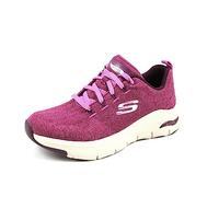Skechers Women's Arch Fit-Comfy Wave Sneaker, Red, 3 UK