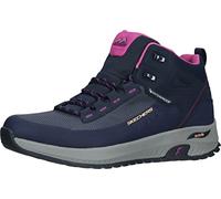 Skechers Women's Arch FIT Discover Boots, Navy Leather/Hot Melt/Mesh/Purple Trim, 4 UK