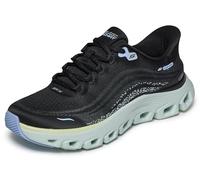 Skechers Women's Arch Fit Glide-Step Wave Trainers, Black Mesh Turquoise Trim, 6.5 UK