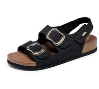 Skechers Women's Arch Fit Granola-Special Summer Slide Sandal, Black, 9