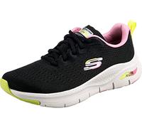 Skechers Arch Fit Infinity Cool Comfort Shoe Black Pink Womens UK 3 - 8