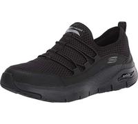 Skechers Women's Arch Fit Lucky Thoughts Trainers, Black Mesh Trim, 4.5 UK