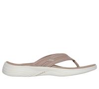 Skechers Women's Arch Fit Radiance - Lure Sandals in Taupe, Size 7 | Textile, Vegan, Machine Washable