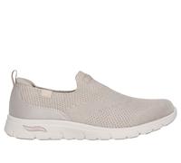 Skechers Women's Arch Fit Refine 2.0 - Cascade Sneaker in Taupe | Textile/Synthetic, Vegan, Machine Washable