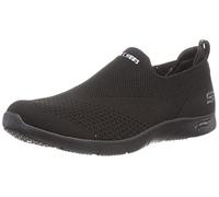 Skechers Women's Arch Fit Refine Don't Go Sneaker, Black Heathered Knit, 3 UK