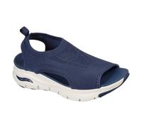 Skechers Womens Arch Fit Sandals Black Blue Vegan Stretch City Catch 119236