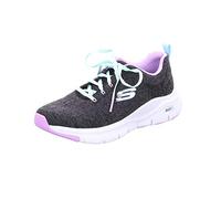 Skechers Women's Arch FIT Sneaker, Black Knit/Lavender Trim , 5.5 UK medium