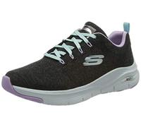 Skechers Women's Arch FIT Sneaker, Black Knit/Lavender Trim , 6.5 UK medium