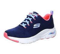 Skechers Women's Arch FIT Sneaker, NVY Knit/Htpnk Trim , 3 UK medium