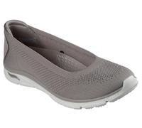 Skechers Women's Arch Fit Sunny - Zen Walk Shoes in Dark Taupe, Size 6 | Textile/Synthetic, Vegan, Machine Washable