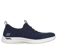 Skechers Women's Arch Fit Virtue - Dahlia Sneaker in Navy Blue, Size 8 | Textile/Synthetic, Vegan, Machine Washable
