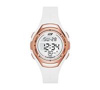 Skechers Women's Artesia Quartz Plastic and PU Digital Watch Color: Rose Gold, White (Model: SR2011)