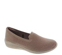 Skechers Women's Arya-Clear Skies Loafer, Dark Taupe, 6