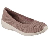 Skechers Women's Arya Fancy You Sneaker, Mocha Knit, 4 UK