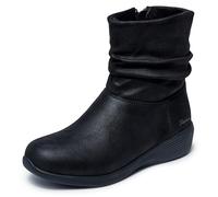 Skechers Women's Arya-Fashionista Ankle Boot, Black/Black, 3.5 UK