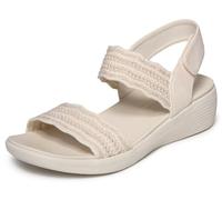 Skechers Metallic Knit Sling Back with Luxe Foam Womens Sandals