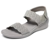 Women's Skechers ARYA - ON THE RISE Womens Sandals Taupe - Brown - Size: 8