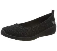 Skechers Women's Arya Sweet Glitz Slip On Trainers, Black Black Metallic Knit Black Gunmetal Trim Bbk, 5 UK