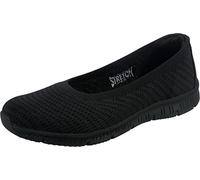 Skechers Women's BE-Cool WONDERSTRUCK Mary Jane Flat, Black Knit/Trim, 5 UK