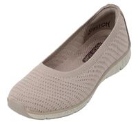 Skechers Women's BE-Cool WONDERSTRUCK Mary Jane Flat, Taupe Knit/Natural Trim, 7 UK
