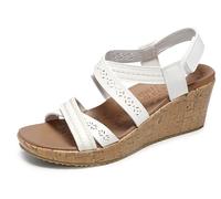 Skechers Women's Beverlee Delicate Glow Sneaker, White Duraleather, 7 UK