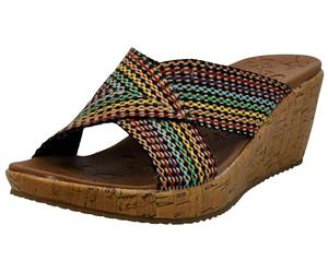 Skechers Women's Beverlee-Delighted Slide Sandal, Multi, 2 UK