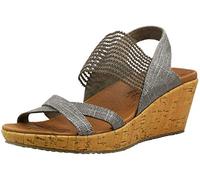 Skechers Women's Beverlee High Tea Taupe Wedge Sandal 11 M US
