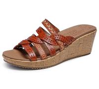 Skechers Women's Beverlee-New Resort Wedge Sandal, Luggage, 3 UK