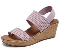 Skechers Women's Beverlee Sheer Luck Sandals, Pink, 35.5 EU