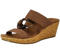 Skechers Women's Beverlee-Tiger Posse-Bohemian Embroidered Multe-Strap Wedge Sandal