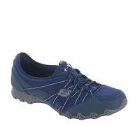 Skechers Women's Bikers Lite-Relive Sneaker, Navy, 8.5 Wide
