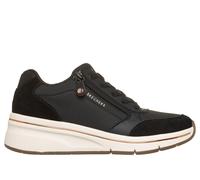 Skechers Women's Billion Flex - Luxe Up Wedge in Black, Size 6 | Synthetic/Leather/Textile