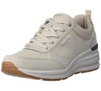 Skechers Women's Billion Subtle Spots Sneaker, Off White Dura Leather/Off White Leopard Tri, 6.5 UK
