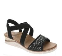 Skechers Women's BOBS Arch Fit Beach Kiss-Beyond Glam Slide Sandals, Black, 8 UK