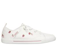 Skechers Women's BOBS B Cute 2.0 - Fruity Feeling Sneaker in White/Pink, Size 4 | Textile/Metal, Vegan, Machine Washable