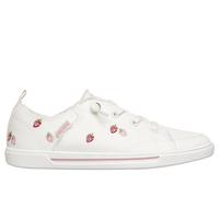 Skechers Women's BOBS B Cute 2.0 - Fruity Feeling Sneaker in White/Pink, Size 5.5 | Textile/Metal, Vegan, Machine Washable